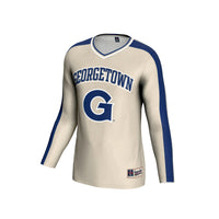 Georgetown Hoyas Volleyball Jersey, Gray Fashion Sportswear Jersey Shirt, Lightweight Breathable Athletic Jersey, Casual Gift for Men