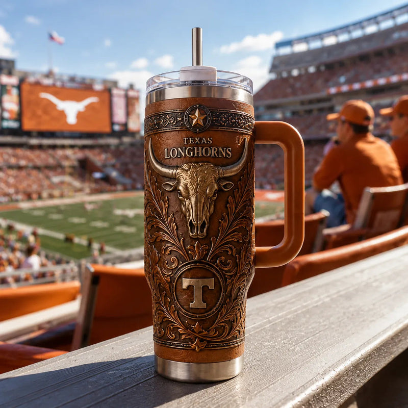 TEX Tooled Relief - Longhorn Emblem Heritage Tumbler