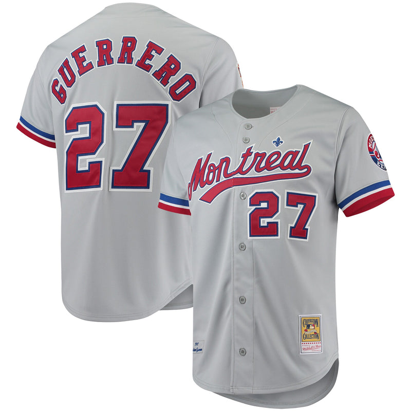 Montreal Expos Vladimir Guerrero Gray Cooperstown Baseball Jersey, Sportswear Jersey Shirt, Lightweight Athletic Jersey, Casual Gift for Men