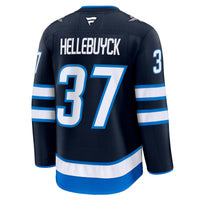 Connor Hellebuyck Winnipeg Jets Hockey Jersey, Navy Premium Home Sportswear Jersey Shirt, Long Sleeve Hockey Sweater Jersey, Casual Gift for Men