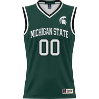 Michigan State Spartans Basketball Jersey, Green Sportswear Jersey Shirt, Sleeveless Athletic Tank Jersey, Casual Gift for Men