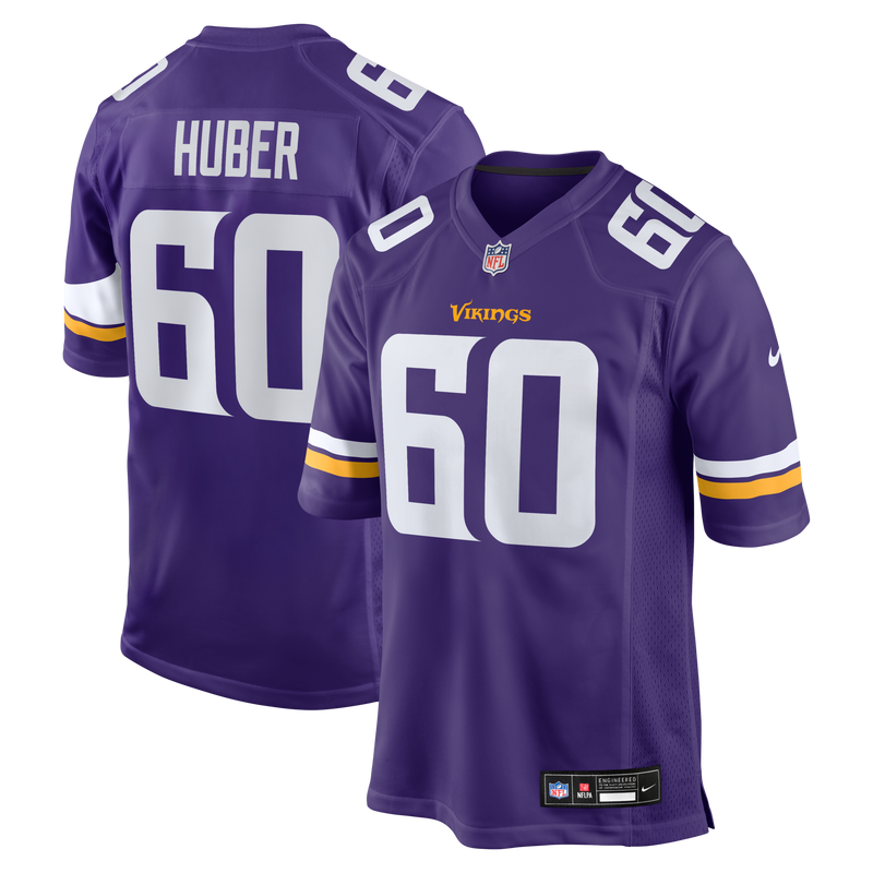 Joe Huber Minnesota Vikings Football Jersey, Purple Game Sportswear Jersey Shirt, Lightweight Breathable Athletic Jersey, Casual Gift for Men