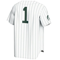 Michigan State Spartans Lightweight Baseball Jersey, White Sportswear Jersey Shirt, Lightweight Breathable Athletic Jersey, Casual Gift for Men