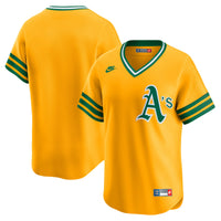 Athletics Baseball Jersey, Gold Limited Sportswear Jersey Shirt, Lightweight Breathable Athletic Jersey, Casual Gift for Men