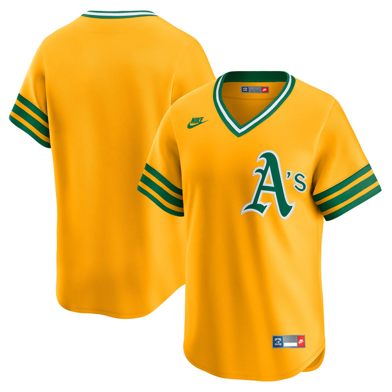 Athletics Baseball Jersey, Gold Limited Sportswear Jersey Shirt, Lightweight Breathable Athletic Jersey, Casual Gift for Men
