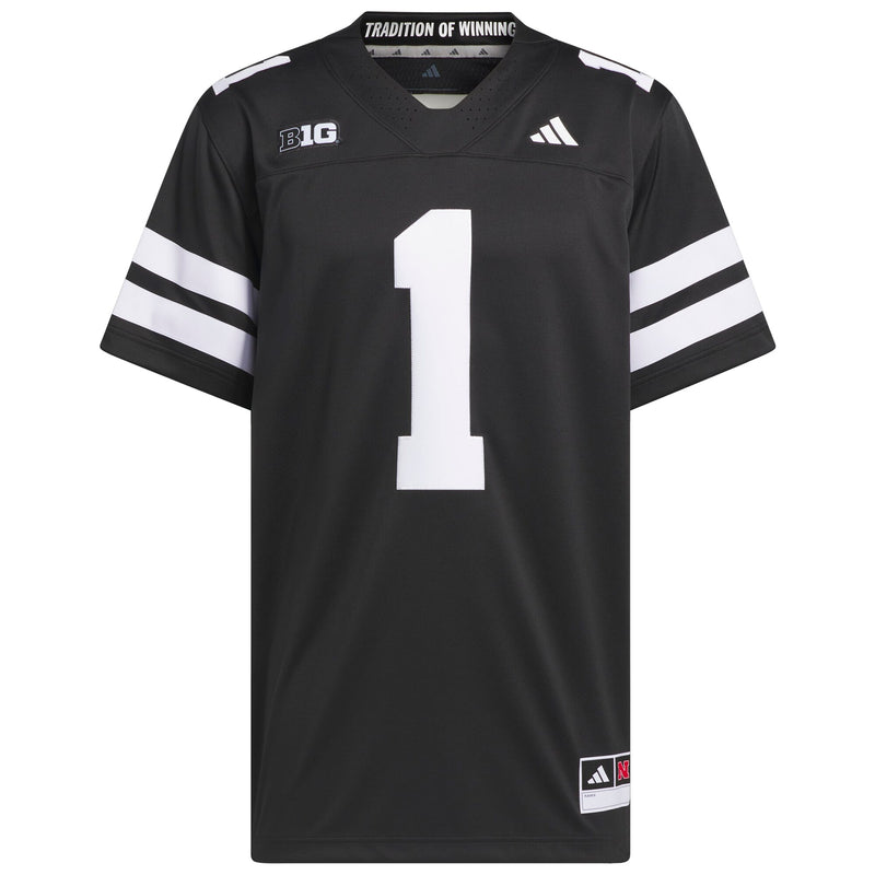 Nebraska Huskers Football Jersey, Black Alternate Sportswear Jersey Shirt, Lightweight Breathable Athletic Jersey, Casual Gift for Men