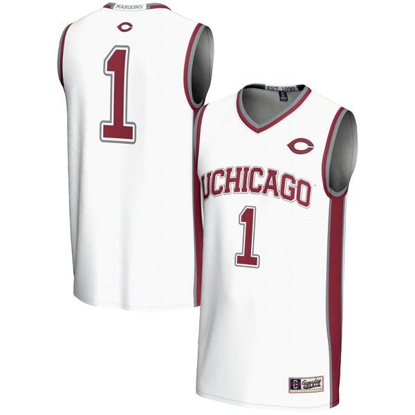 #1 UChicago Maroons Lightweight Basketball Jersey - White