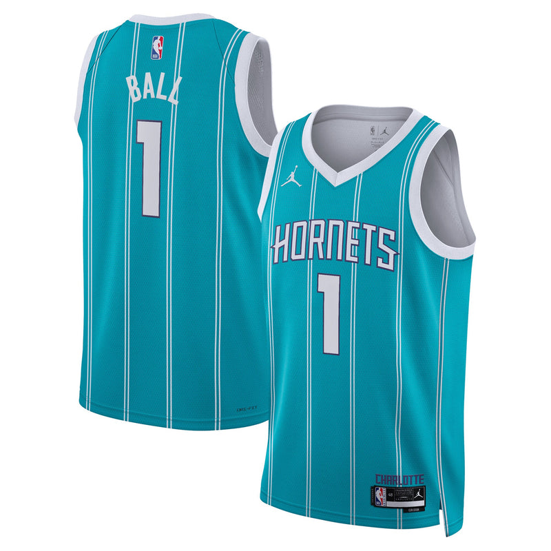 LaMelo Ball Charlotte Hornets Basketball Jersey, Teal Swingman Sportswear Jersey Shirt, Sleeveless Athletic Tank Jersey, Casual Gift for Men