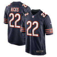 Elijah Hicks Chicago Bears Football Jersey, Navy Game Sportswear Jersey Shirt, Lightweight Breathable Athletic Jersey, Casual Gift for Men