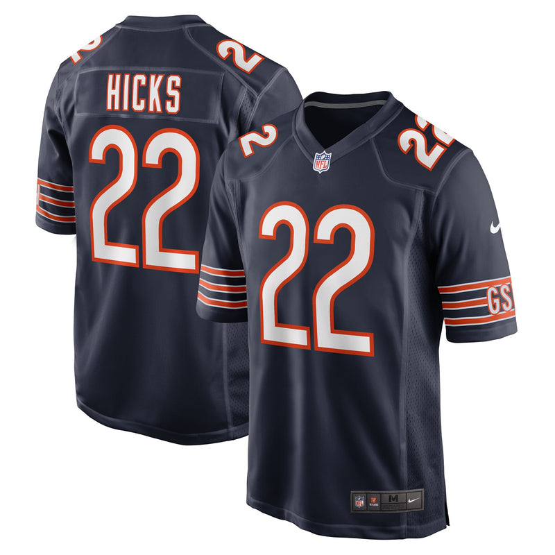 Elijah Hicks Chicago Bears Football Jersey, Navy Game Sportswear Jersey Shirt, Lightweight Breathable Athletic Jersey, Casual Gift for Men