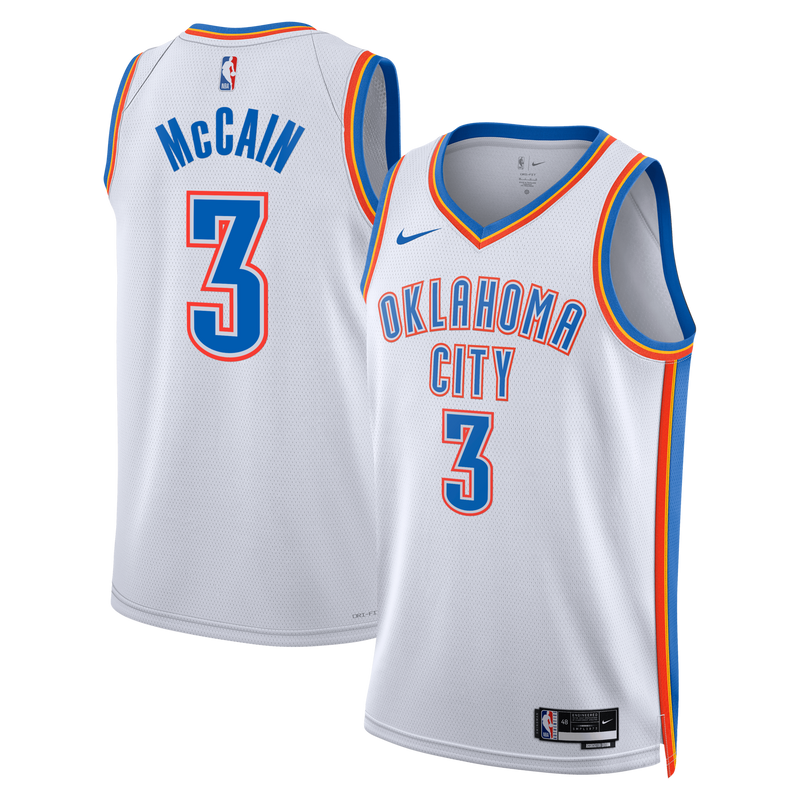 Jared McCain Oklahoma City Thunder Basketball Jersey, White Sportswear Jersey Shirt, Sleeveless Athletic Tank Jersey, Casual Gift for Men