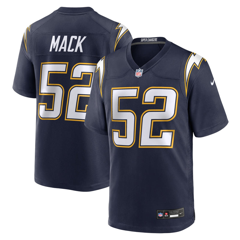 Khalil Mack Los Angeles Chargers Football Jersey, Navy Game Sportswear Jersey Shirt, Lightweight Breathable Athletic Jersey, Casual Gift for Men