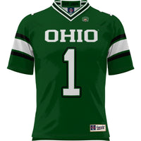 Ohio Bobcats Football Jersey, Green Sportswear Jersey Shirt, Lightweight Breathable Athletic Jersey, Casual Gift for Men, Style 200425286