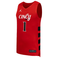 Cincinnati Bearcats Basketball Jersey, Red Replica Sportswear Jersey Shirt, Sleeveless Athletic Tank Jersey, Casual Gift for Men