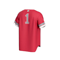 Ohio State Buckeyes Baseball Jersey, Scarlet Fashion Sportswear Jersey Shirt, Lightweight Breathable Athletic Jersey, Casual Gift for Men