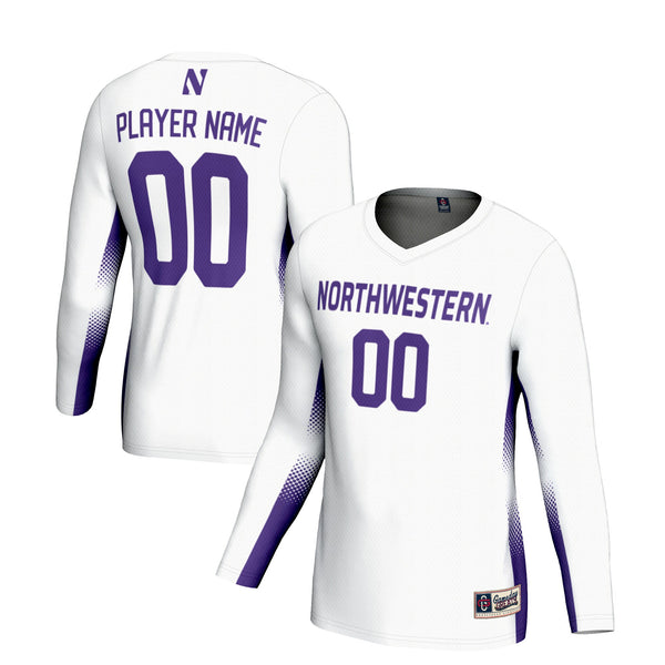 Northwestern Wildcats NIL Pick-A-Player Lightweight Volleyball Jersey – White