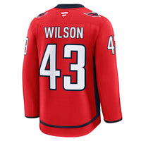 Tom Wilson Washington Capitals Hockey Jersey, Red Premium Home Sportswear Jersey Shirt, Long Sleeve Hockey Sweater Jersey, Casual Gift for Men