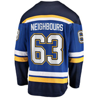 Jake Neighbours St. Louis Blues Hockey Jersey, Blue Breakaway Sportswear Jersey Shirt, Long Sleeve Hockey Sweater Jersey, Casual Gift for Men