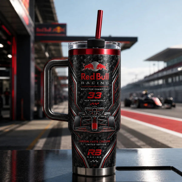 Forged Carbon and Racing Red - RBR 33 Tumbler - main