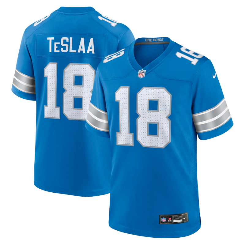 Isaac TeSlaa Detroit Lions Football Jersey, Blue Game Sportswear Jersey Shirt, Lightweight Breathable Athletic Jersey, Casual Gift for Men