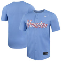 Houston Cougars Baseball Jersey, Light Blue Limited Sportswear Jersey Shirt, Lightweight Breathable Athletic Jersey, Casual Gift for Men