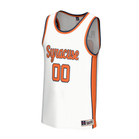 Syracuse Orange Basketball Jersey, White Lightweight Sportswear Jersey Shirt, Sleeveless Athletic Tank Jersey, Casual Gift for Men