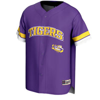 LSU Tigers Baseball Jersey, Purple Sportswear Jersey Shirt, Lightweight Breathable Athletic Jersey, Casual Gift for Men