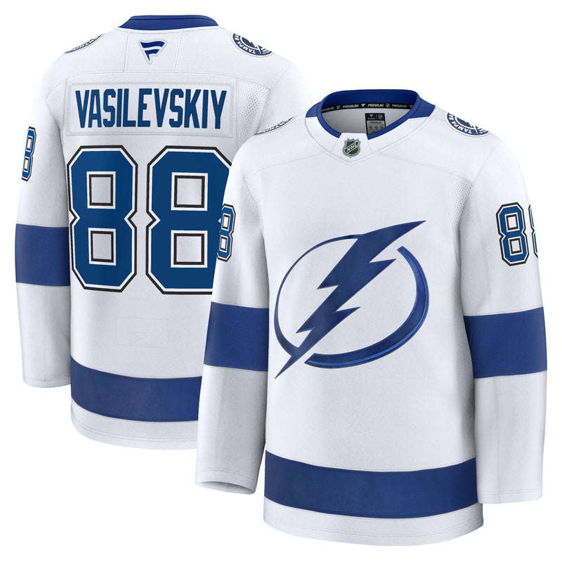Andrei Vasilevskiy Tampa Bay Lightning Hockey Jersey, White Sportswear Jersey Shirt, Long Sleeve Hockey Sweater Jersey, Casual Gift for Men