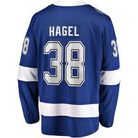 Brandon Hagel Tampa Bay Lightning Hockey Jersey, Blue Breakaway Sportswear Jersey Shirt, Long Sleeve Hockey Sweater Jersey, Casual Gift for Men