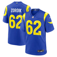 Payton Zdroik Los Angeles Rams Football Jersey, Royal Game Sportswear Jersey Shirt, Lightweight Breathable Athletic Jersey, Casual Gift for Men