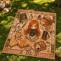 Orihime's Quiet Picnic - Sakura-Bordered Floor Composition