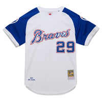 John Smoltz Atlanta Braves Baseball Jersey, White Authentic Sportswear Jersey Shirt, Lightweight Breathable Athletic Jersey, Casual Gift for Men