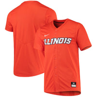 Illinois Fighting Illini Baseball Jersey, Orange Replica Sportswear Jersey Shirt, Lightweight Breathable Athletic Jersey, Casual Gift for Men