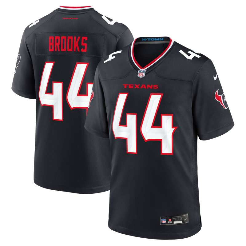 British Brooks Houston Texans Football Jersey, Navy Game Sportswear Jersey Shirt, Lightweight Breathable Athletic Jersey, Casual Gift for Men