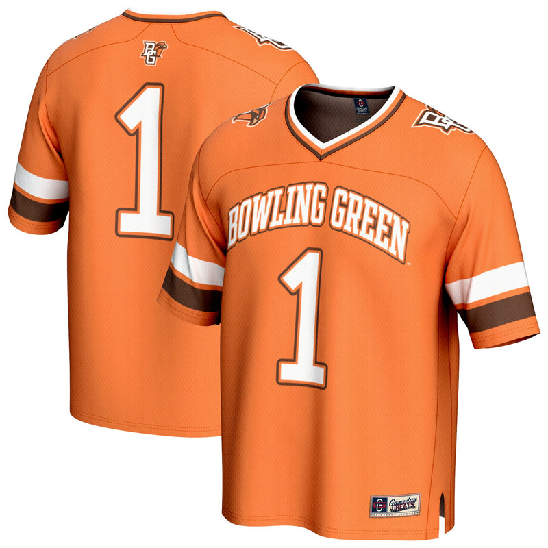 Bowling Green St. Falcons Football Jersey, Orange Fashion Sportswear Jersey Shirt, Lightweight Breathable Athletic Jersey, Casual Gift for Men