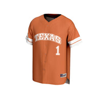 Texas Longhorns Baseball Jersey, Orange Sportswear Jersey Shirt, Lightweight Breathable Athletic Jersey, Casual Gift for Men, Style 202551237