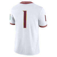 Florida State Seminoles Football Jersey, White Game Sportswear Jersey Shirt, Lightweight Breathable Athletic Jersey, Casual Gift for Men