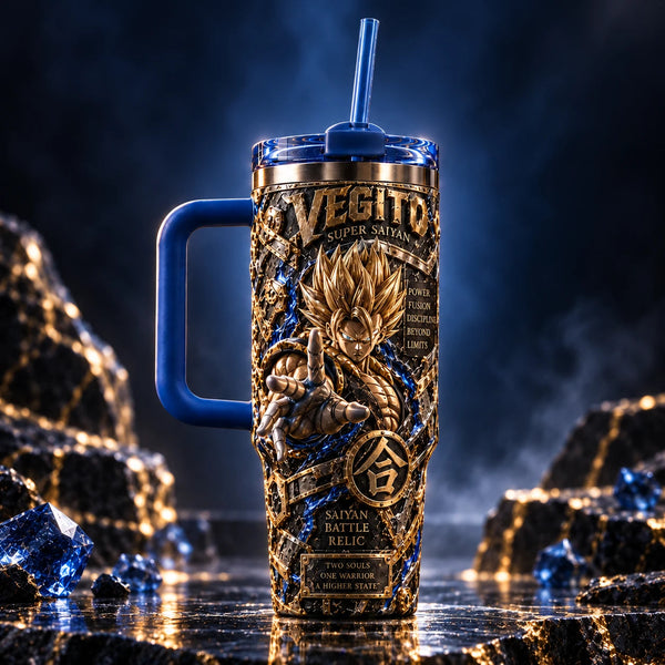 Vegito - Gilded Fusion Relic, Battle-Ready Tumbler Graphic - main