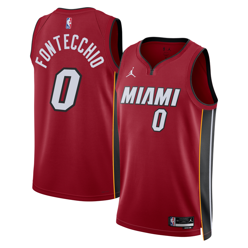Simone Fontecchio Miami Heat Basketball Jersey, Red Swingman Sportswear Jersey Shirt, Sleeveless Athletic Tank Jersey, Casual Gift for Men
