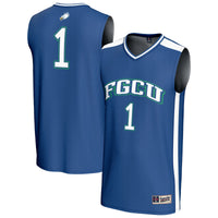 Florida Gulf Coast Eagles Basketball Jersey, Blue Sportswear Jersey Shirt, Sleeveless Athletic Tank Jersey, Casual Gift for Men, Style 202462073