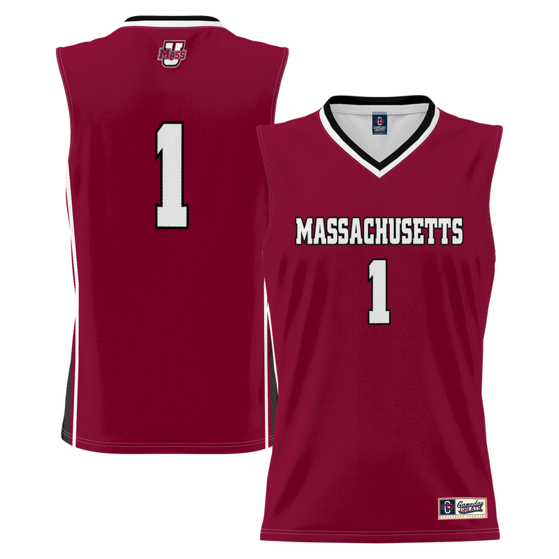 UMass Minutemen Basketball Jersey, Maroon Lightweight Sportswear Jersey Shirt, Sleeveless Athletic Tank Jersey, Casual Gift for Men
