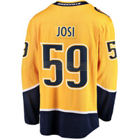 Roman Josi Nashville Predators Hockey Jersey, Gold Breakaway Sportswear Jersey Shirt, Long Sleeve Hockey Sweater Jersey, Casual Gift for Men
