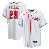 TJ Friedl Cincinnati Reds Baseball Jersey, White Replica Sportswear Jersey Shirt, Lightweight Breathable Athletic Jersey, Casual Gift for Men
