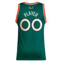 Miami Hurricanes Basketball Jersey, Green Sportswear Jersey Shirt, Sleeveless Athletic Tank Jersey, Casual Gift for Men, Style 202398930