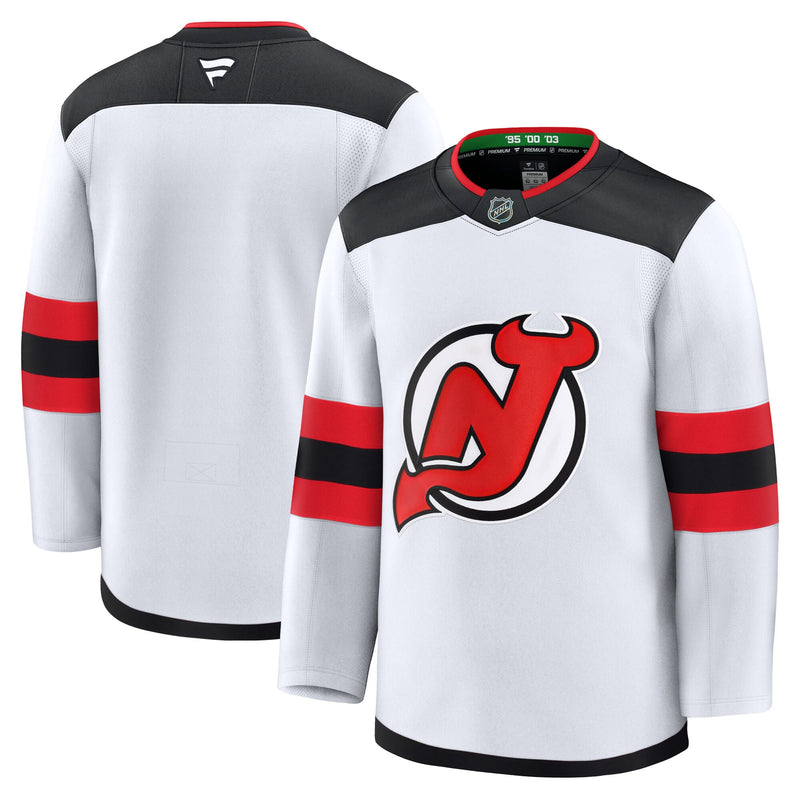 New Jersey Devils Hockey Jersey, White Premium Sportswear Jersey Shirt, Long Sleeve Hockey Sweater Jersey, Casual Gift for Men, Style 202015709