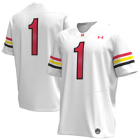 Maryland Terrapins Football Jersey, White Replica Sportswear Jersey Shirt, Lightweight Breathable Athletic Jersey, Casual Gift for Men