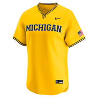 Maize Michigan Wolverines Baseball Jersey, Limited Sportswear Jersey Shirt, Lightweight Breathable Athletic Jersey, Casual Gift for Men