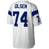 Merlin Olsen Los Angeles Rams Football Jersey, White Sportswear Jersey Shirt, Lightweight Breathable Athletic Jersey, Casual Gift for Men