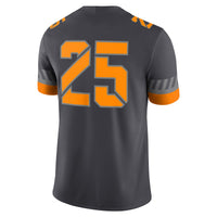 Tennessee Volunteers Football Jersey, Anthracite Game Sportswear Jersey Shirt, Lightweight Breathable Athletic Jersey, Casual Gift for Men