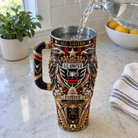 DC Heraldry - Black, Red and Gilded Crest Tumbler